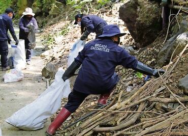 Limpian barrancas en Tlalpan previo a la temporada de lluvias