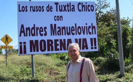 Espectacular da la bienvenida a “Andrés Manuelovich” en Chiapas