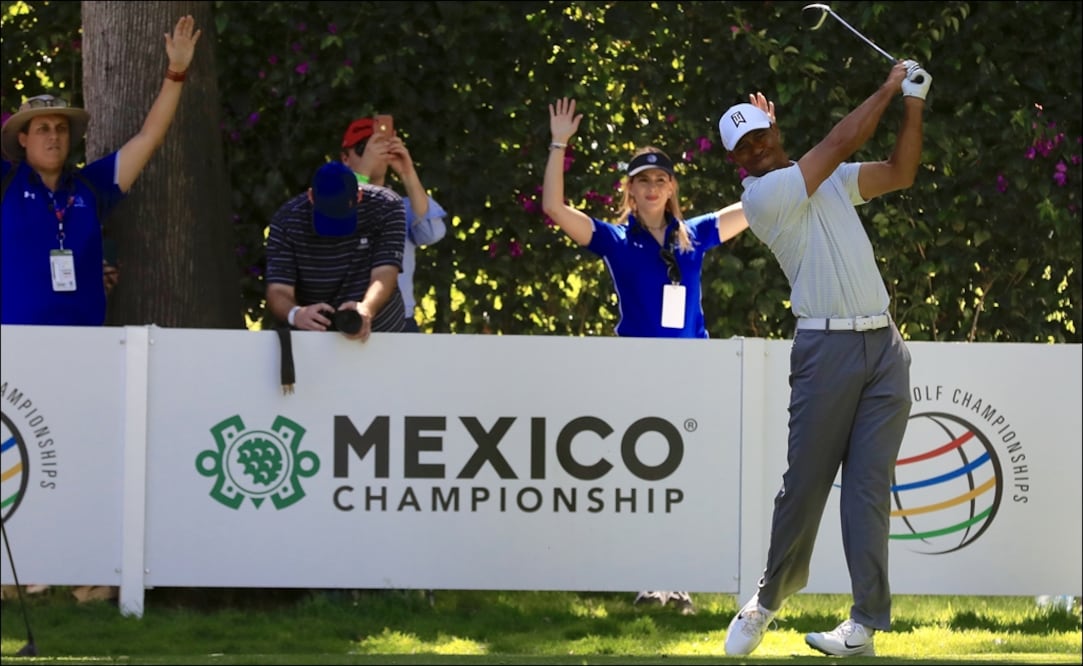 Entrenamiento de Tiger Woods en el México World Golf Championship. Foto: El Universal