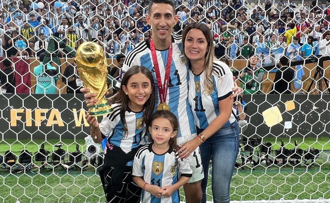 El Fideo festejando la Copa del Mundo con su familia / Foto: Jorgelina Cardoso
