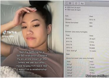 ¿Un patán? Terminaron y él le cobró la mitad de lo que gastaron en el noviazgo