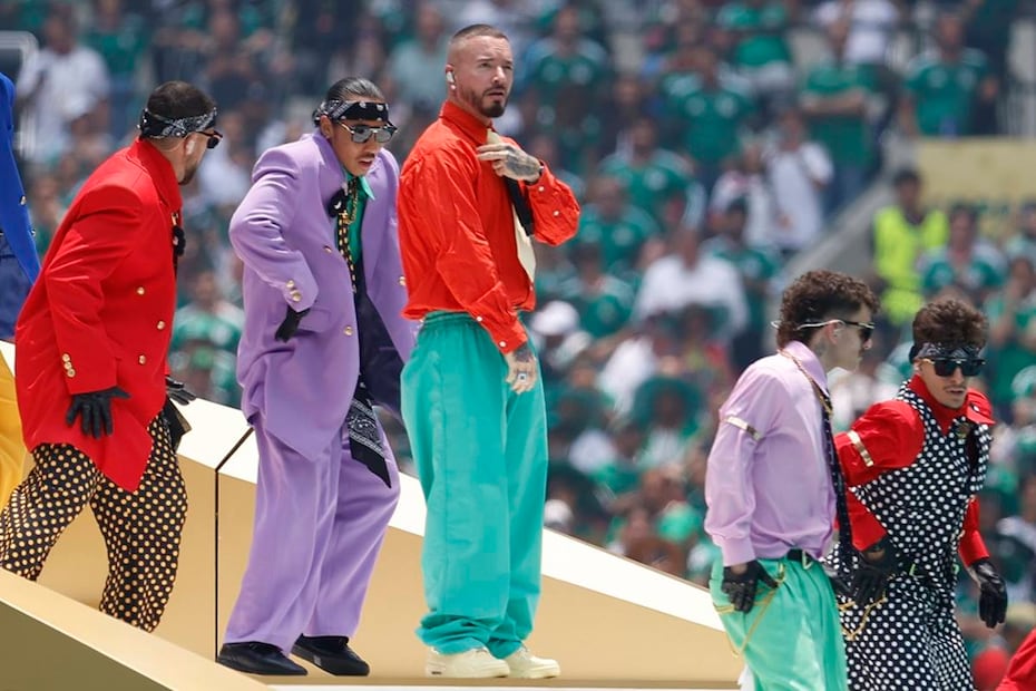 El cantante colombiano J Balvin en la inauguración del Mundial. Foto: EFE / Sashenka Gutiérrez