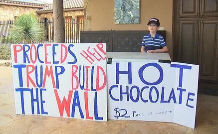Papá defiende que su hijo venda chocolate para construir muro