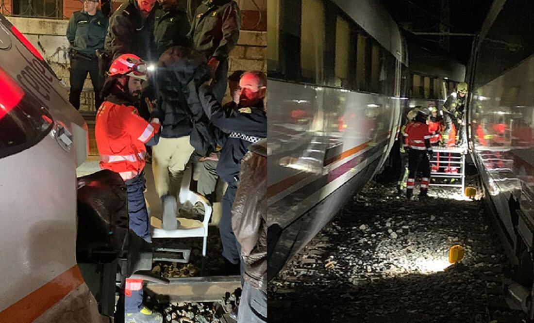 Un choque de trenes se registró en El Chorro, en Málaga, España. FOTO: CAPTURA
