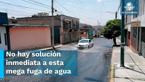 Mega fuga de agua en Toluca, mientras que otros sufren de escasez