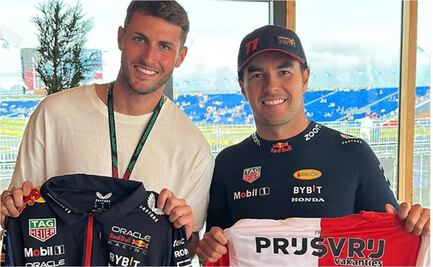 Checo Pérez y Santiago Giménez se reúnen previo al GP de Países Bajos