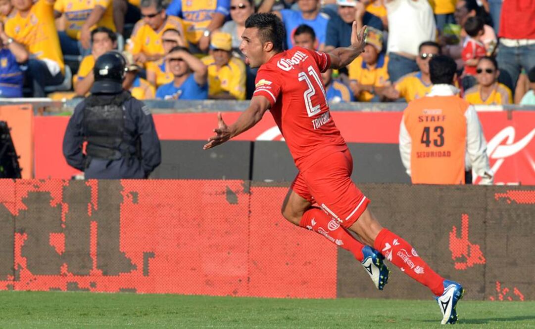Enrique Triverio celebra el gol de Toluca. EFE