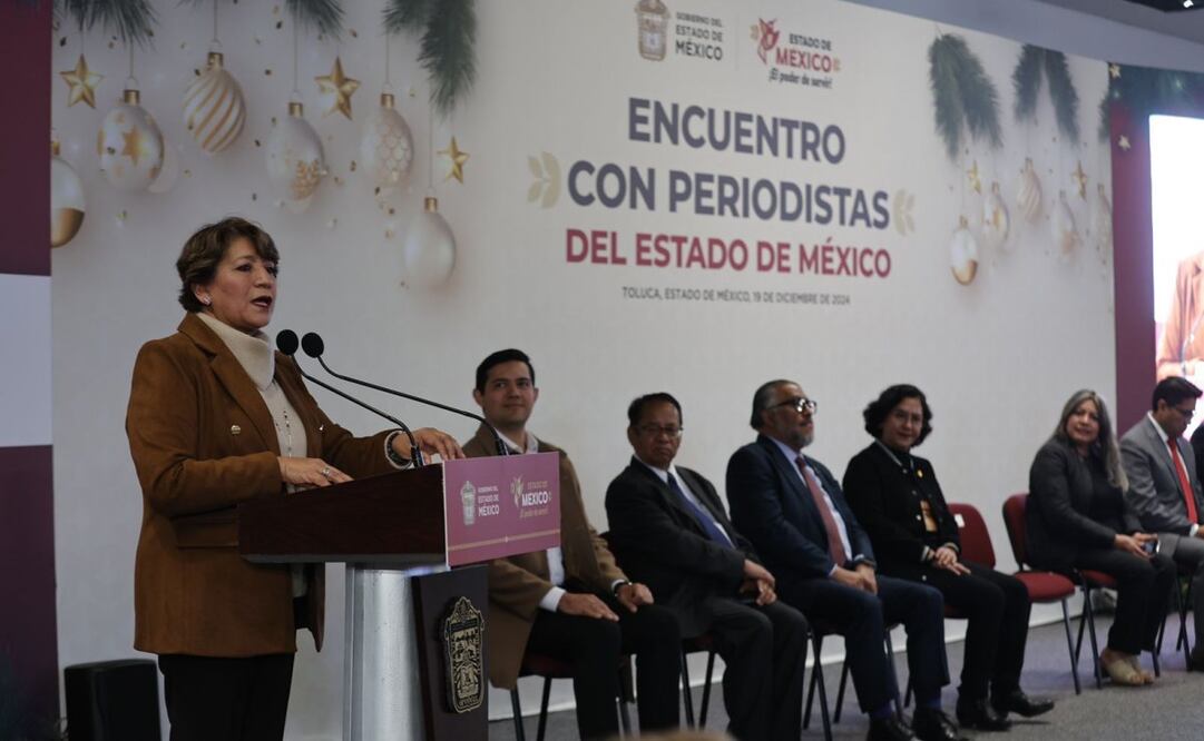 Delfina Gómez asegura que su gobierno ha sancionado a 3 mil funcionarios mexiquenses corruptos (19/12/2024). Foto: Especial