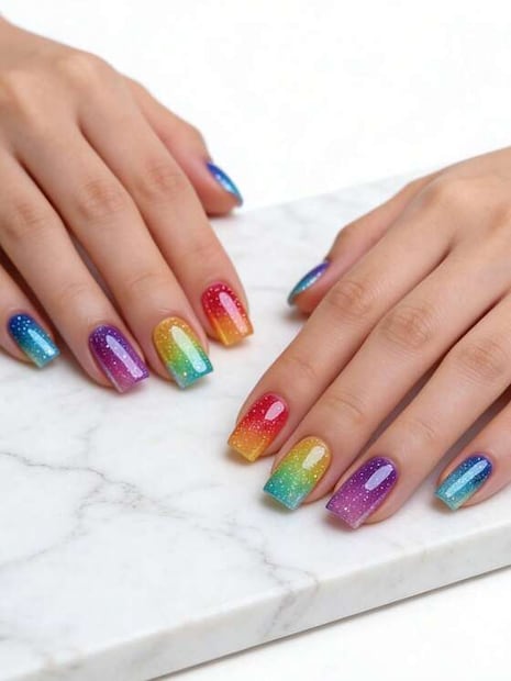 Uñas degradadas. Foto: Shein