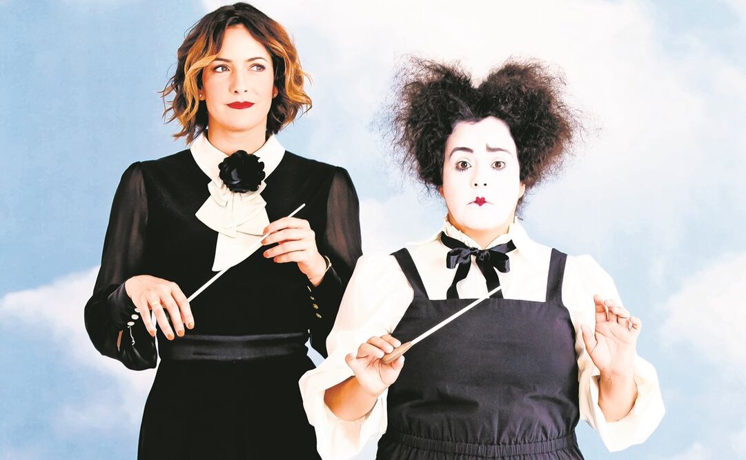 Mientras De la Parra dirige a la orquesta, Muñoz representa con arte lo que le sucede a la directora.