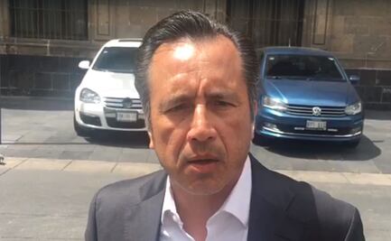 Cuitláhuac García llega a Palacio Nacional a reunión con AMLO; descarta tocar liberación de Del Río Virgen