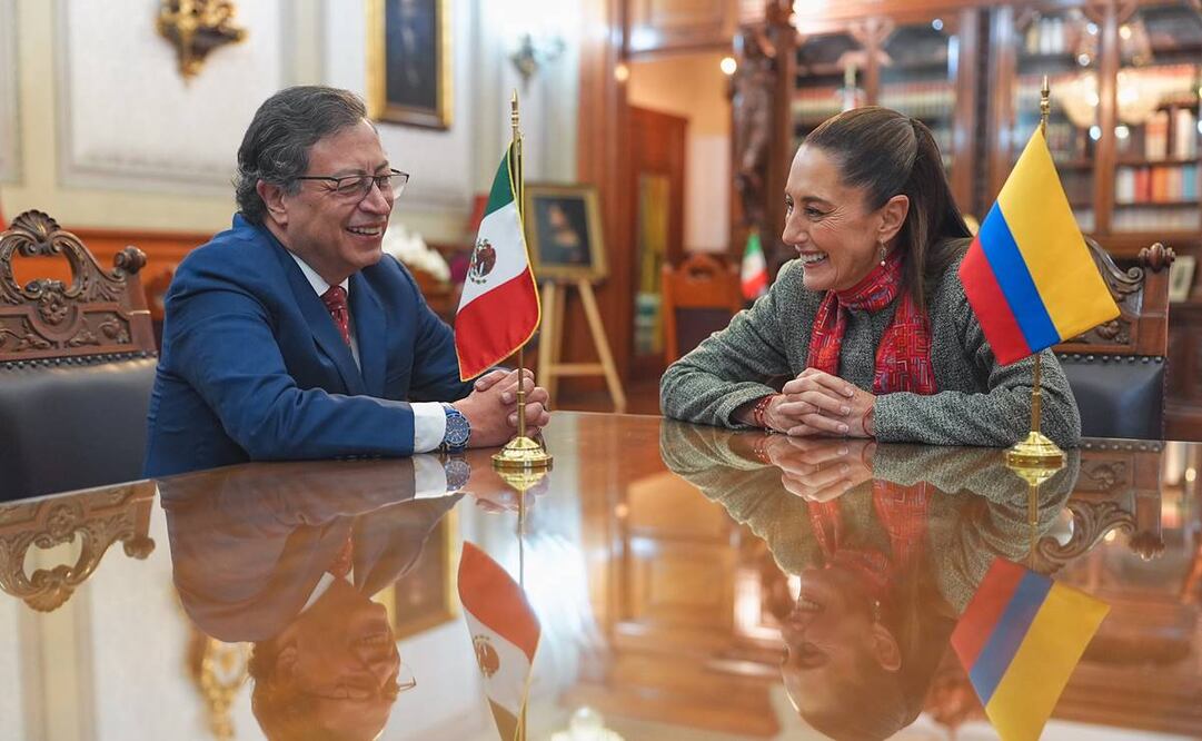 Reunión entre Claudia Sheinbaum y Gustavo Petro en Palacio Nacional. Foto: Presidencia de Colombia