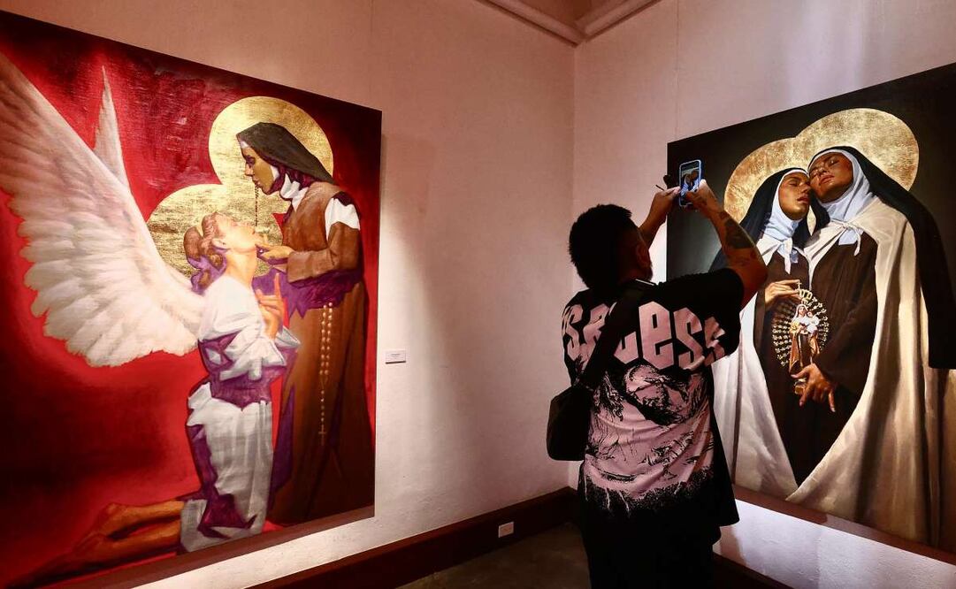 Exposición La Venida del Señor de Fabián Cháirez en la Academia de San Carlos del Centro Histórico. Foto: Berenice Fregoso/ EL UNIVERSAL