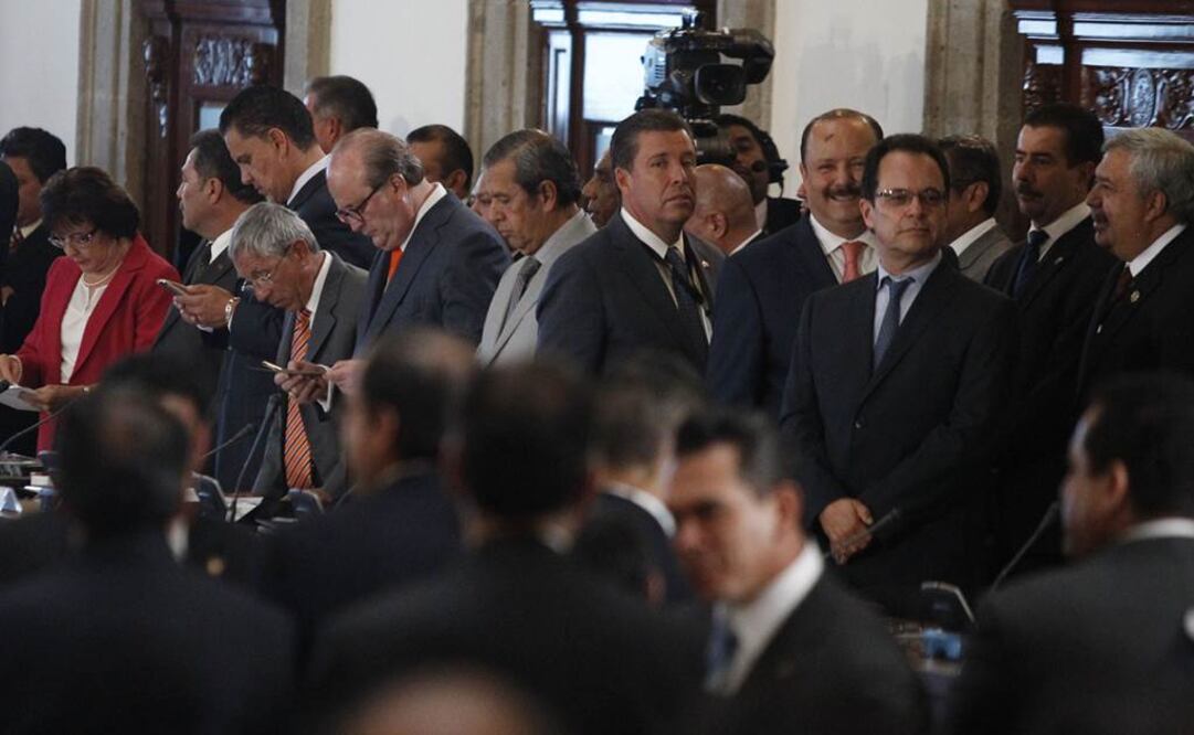 Los gobernadores de todas las entidades del país estuvieron presentes en la 38 Sesión del Consejo Nacional de Seguridad Pública en Palacio Nacional (ARIEL OJEDA. EL UNIVERSAL)