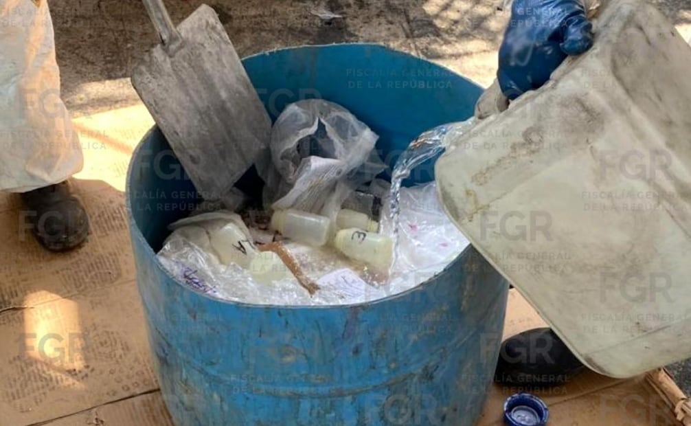 FGR incinera 120 toneladas de sustancias y precursores químicos (23/03/2026). Foto: Especial