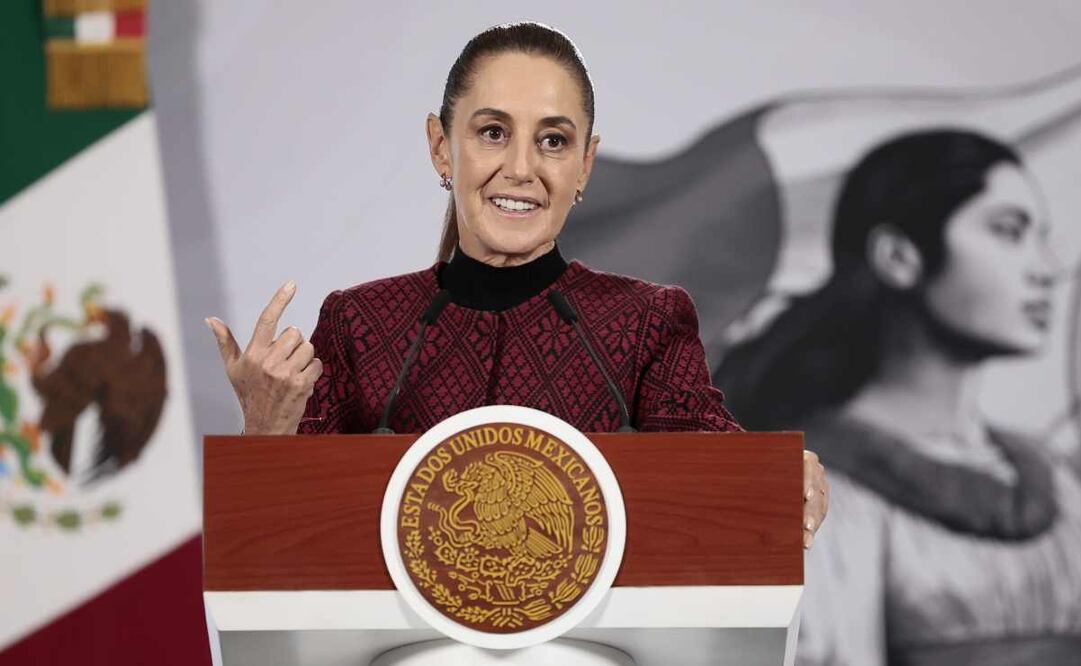 La presidenta Claudia Sheinbaum durante la mañanera del 2 de diciembre del 2025. Foto: EFE