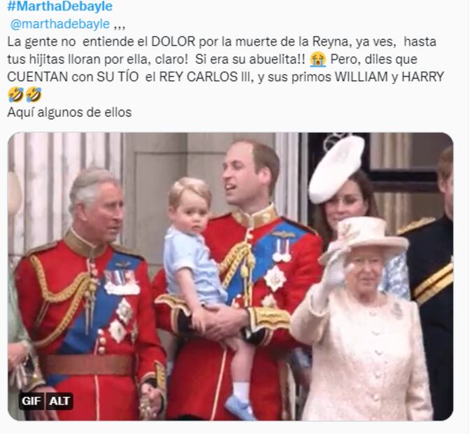 Martha Debayle da el pésame por el fallecimiento de Isabel II y así reacciona el internet 