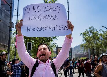 "Estamos en guerra", la frase de Piñera en medio de las fuertes protestas en Chile