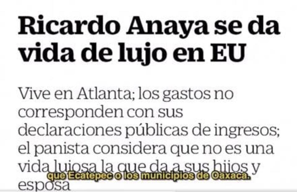 Anaya conoce mejor EU que Ecatepec, reza spot de Morena