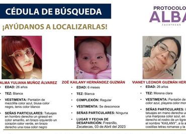 Reporta Sedena secuestro de esposa e hija de militar en Fresnillo, Zacatecas