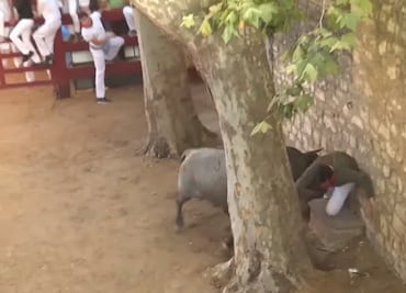 Hombre sufre brutal cornada durante encierro de Tafalla