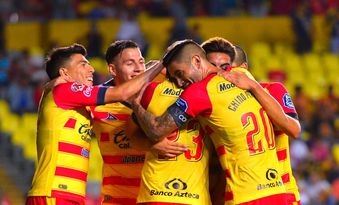 Monarcas Morelia festejando en el Estadio Morelos. Foto: Imago 7