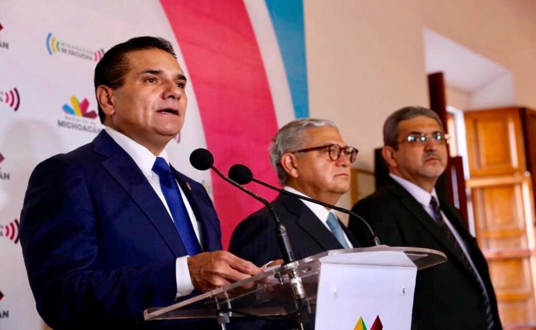 "Los michoacanos siempre han estado con usted señor Presidente, y queremos que escuche a Michoacán, con la seguridad de que no va a dejar solo a nuestro Estado", exhortó el gobernador de Michoacán. Foto: Especial