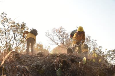 Piden a pobladores de Tepoztlán resguardarse por incendio