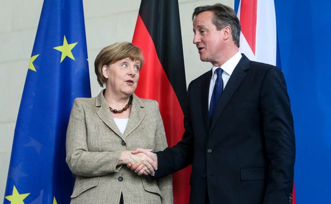 La canciller alemana, Angela Merkel, y el primer ministro británico, David Cameron, en una conferencia de prensa al término de su reunión en Berlín  Foto: Xinhua