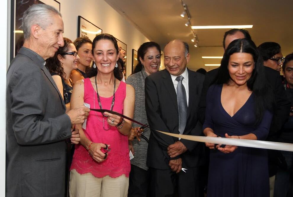 Claudia Sheinbaum, jefa delegacional en Tlalpan; Eduardo Vázquez, secretario de Cultura de la Ciudad de México y Dolores Heredia, presidenta de la Academia Mexicana de Artes y Ciencias Cinematográficas. Foto: NTX
