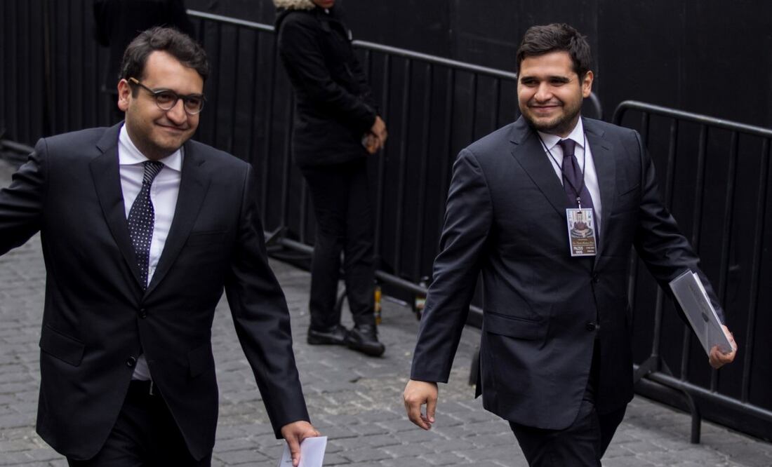 Andrés Manuel López Beltrán y Gonzalo López Beltrán, hijos del expresidente Andrés Manuel López Obrador. Foto: Galo Cañas/ Cuartoscuro