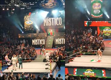El espectacular recibimiento de Místico en Grand Slam México; la Arena México se rindió a sus pies