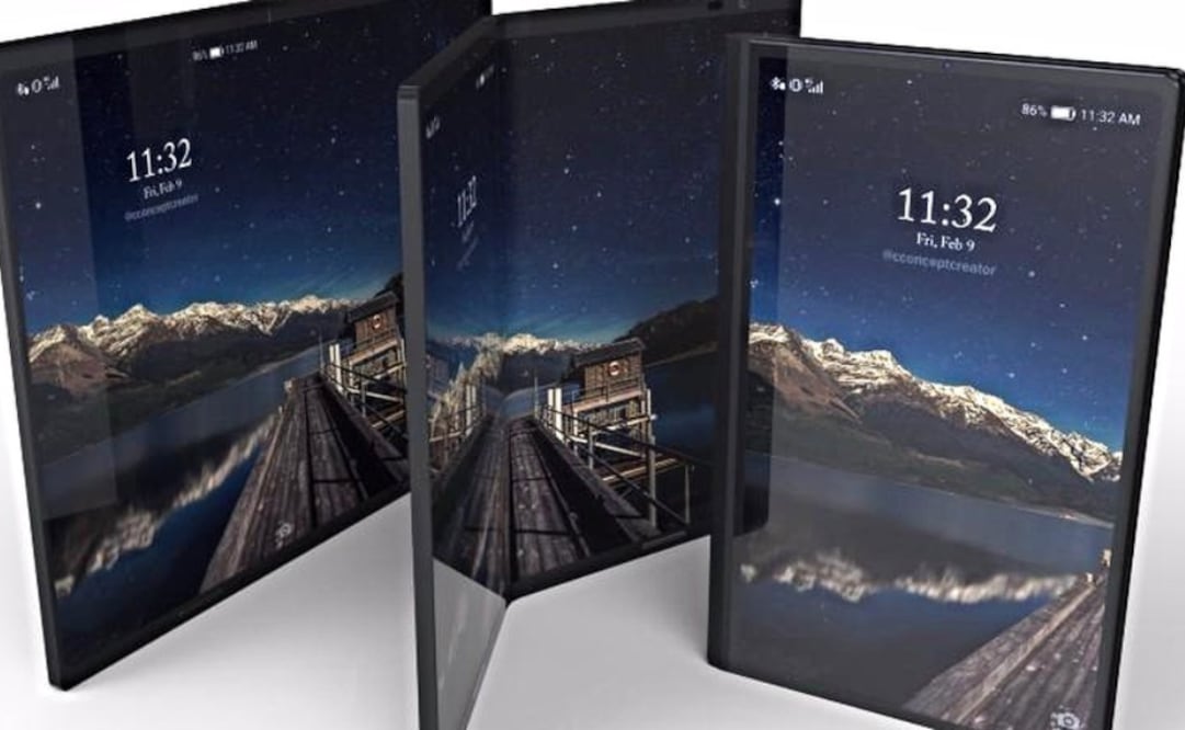 El concepto parece mostrar como un dispositivo de ese tamaño se convierte en un teléfono “convencional”