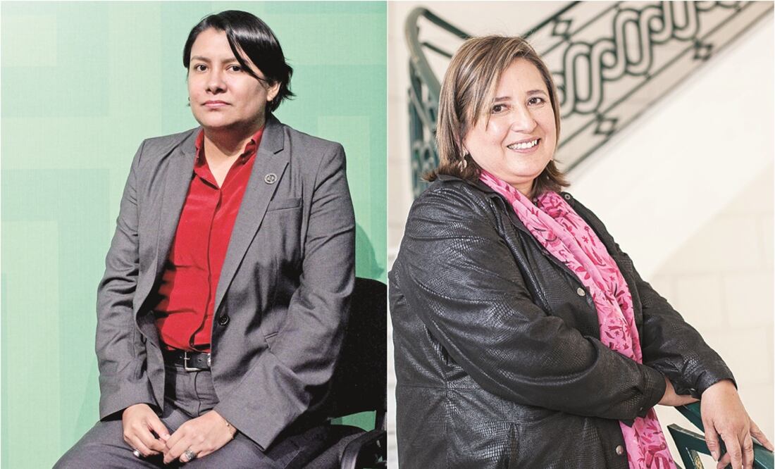 (Der.) Perla Gómez asegura que el uso de Periscope viola derechos humanos. (Izq.) Xóchitl Gálvez pide a la CDH que no defienda a los que delinquen (ADRIÁN HERNÁNDEZ. EL UNIVERSAL)