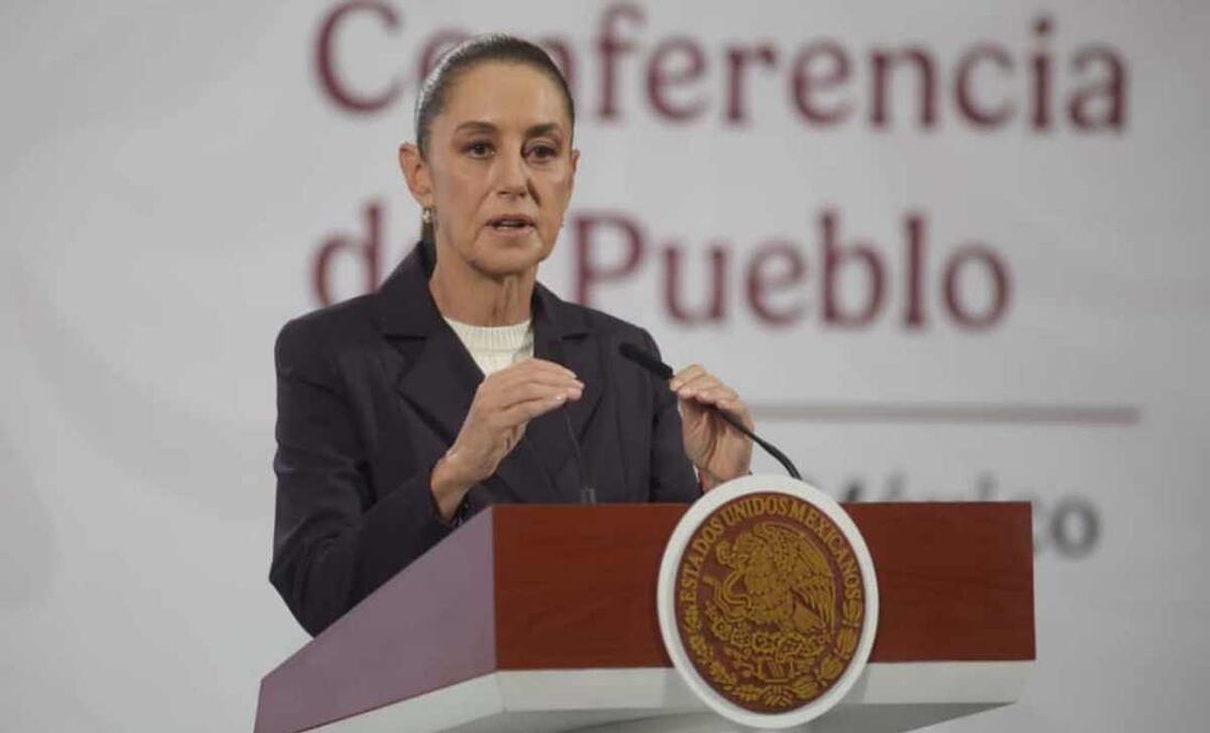 Claudia Sheinbaum, presidenta de México, durante la mañanera del 5 de noviembre del 2025. Foto: Carlos Mejía/ EL UNIVERSAL.