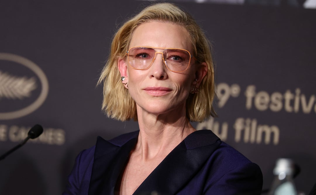 Cate Blanchett asiste a la rueda de prensa del Fondo de Cine sobre el Desplazamiento durante el 79º Festival de Cine de Cannes.
Foto: EFE/EPA/ADNREAS RENTZ / POOL.
