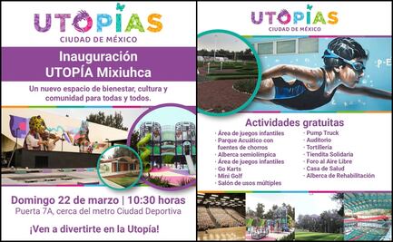 Anuncian inauguración de la primera de 100 Utopías en CDMX; evento será el próximo domingo 22 de marzo 