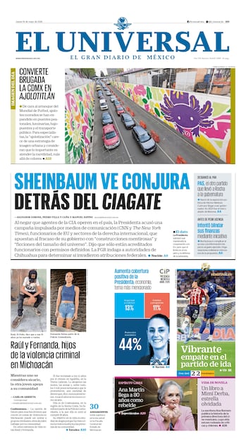 Portada impresa del 14 de mayo de 2026