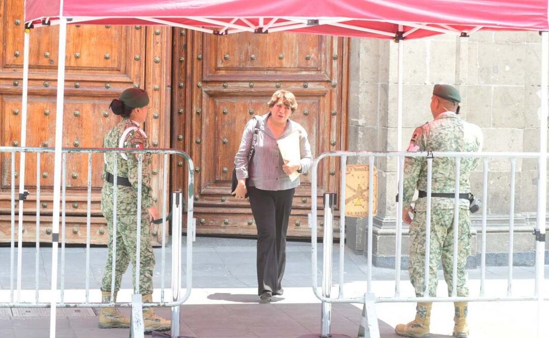 Delfina Gómez acude a Palacio Nacional este jueves 24 de julio. Foto: Especial