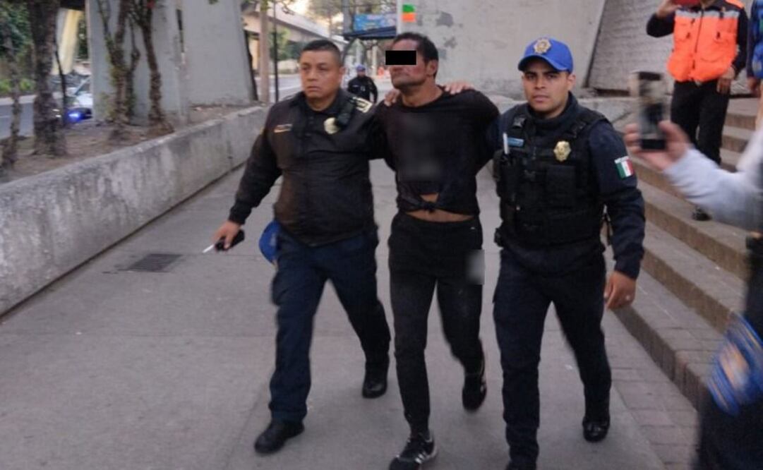Detienen a hombre en estación Consulado de la Línea 5 del Metro tras bajar a la zona de vías (04/12/2024). Foto: Especial