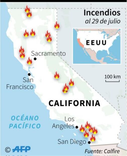 ​Incendio “Carr” en California deja cinco muertos y 38 mil evacuados