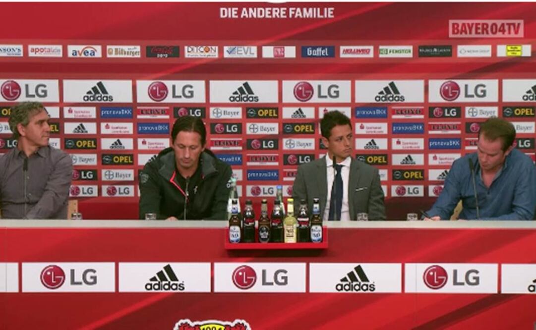 'Chicharito' en su presentación. Especial