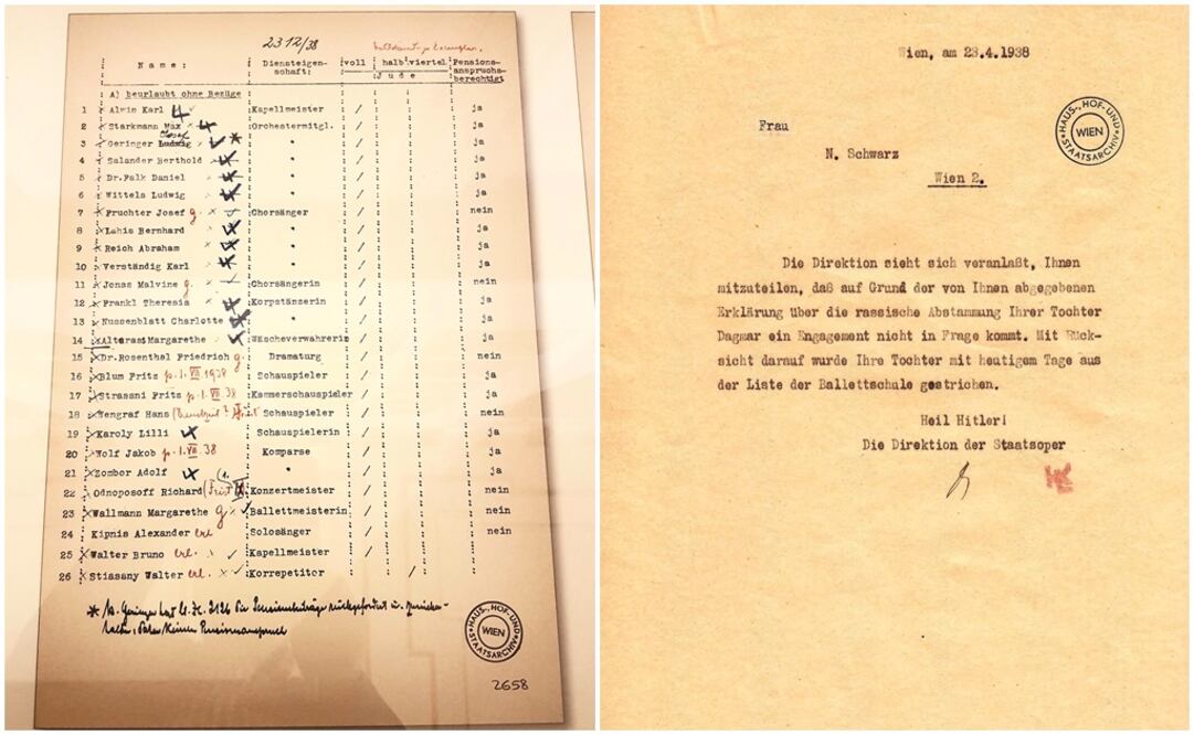 Carta de expulsión a una joven de la escuela de ballet por su origen racial. (EFE)