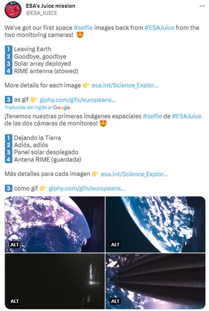 Foto: Twitter. @ESA_JUICE