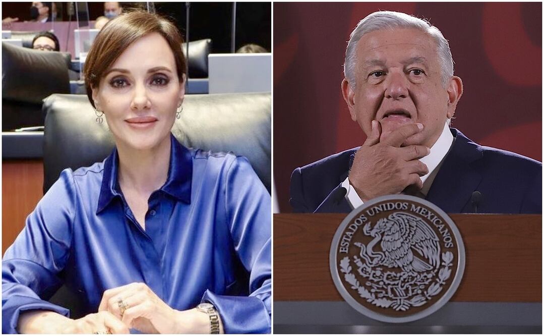 Lilly Téllez, senadora panista y el presidente Andrés Manuel López Obrador. Fotos: Especial y Berenice Fregoso/ El Universal 