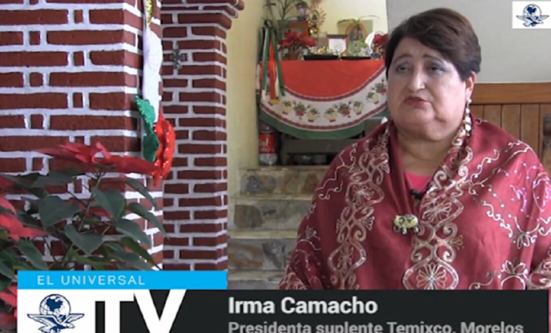 Camacho is protected by two armed policemen who follow her wherever she goes. (Photo: El Universal TV)