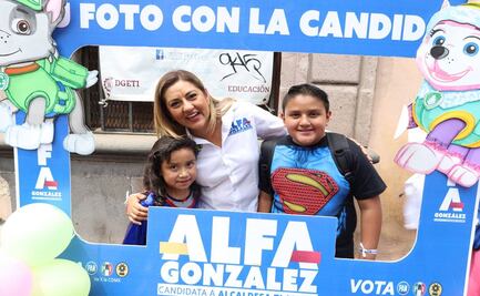 Candidata a la alcaldía Tlalpan, Alfa González anuncia inversión en equipamiento para escuelas