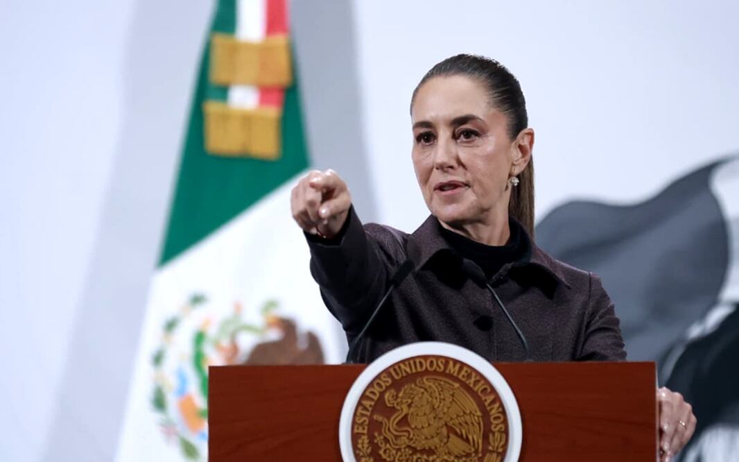 La presidenta Claudia Sheinbaum Pardo durante la mañanera del 7 de octubre de 2025. Foto: Fernanda Rojas/EL UNIVERSAL