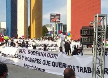 “¡Queremos trabajar!”: meseros protestan en Torres de Satélite