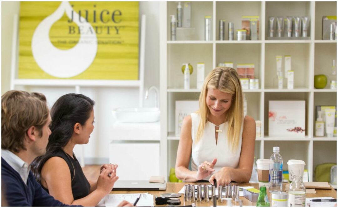 Gwyneth Paltrow en las oficinas de Juice Beauty en San Rafael, California.